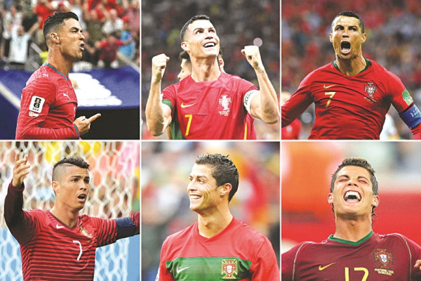 छ वटा विश्वकपमा गोल गर्ने पहिलो खेलाडी बने रोनाल्डो