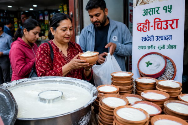 असार १५ मा ७५ लाख लिटर दही खपत, १ अर्ब रुपैयाँ बढीको कारोबार