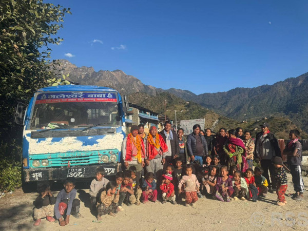 मल्कवाङमा पहिलो पटक बस पुग्यो