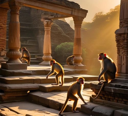 बाँदर आतङ्कले बस्ती नै रित्तिए