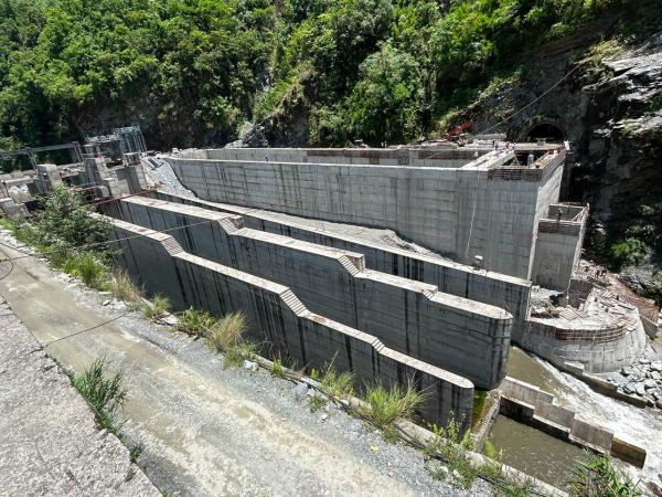राहुघाट जलविद्युत आयोजनाको संरचनामा पानी भरेर परीक्षण