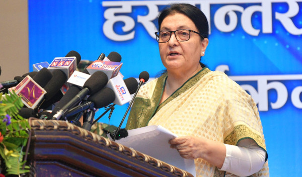 नेपालमा प्रत्यक्ष निर्वाचित कार्यकारी उपयुक्त हुँदैन : पूर्वराष्ट्रपति भण्डारी