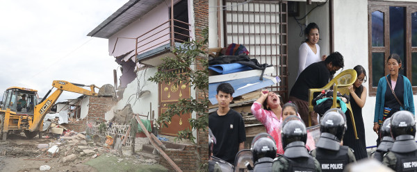 सुकुम्बासी बस्तीमा महानगरले डोजर चलायो 