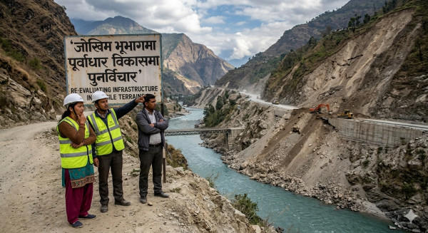 जोखिम भूभागमा पूर्वाधार विकासमा पुनर्विचार
