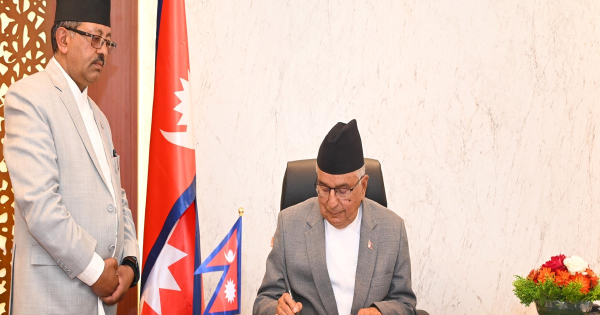 सरकारको सिफारिसमा राष्ट्रपतिद्वारा अध्यादेश जारी