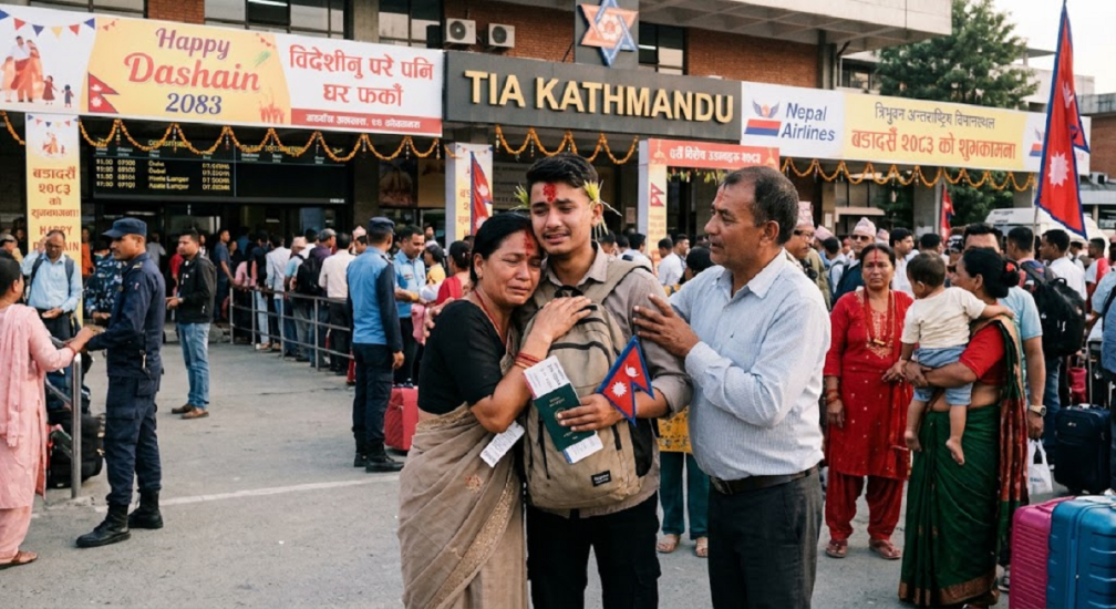 बडादसैँमा पनि रोजगारीको खोजीमा बिदेसिँदै युवा