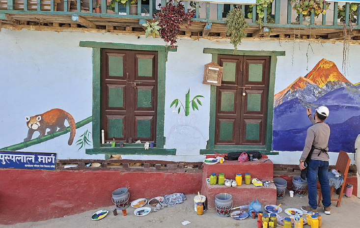 दिक्तेलमा विद्यार्थीको कला सौन्दर्य