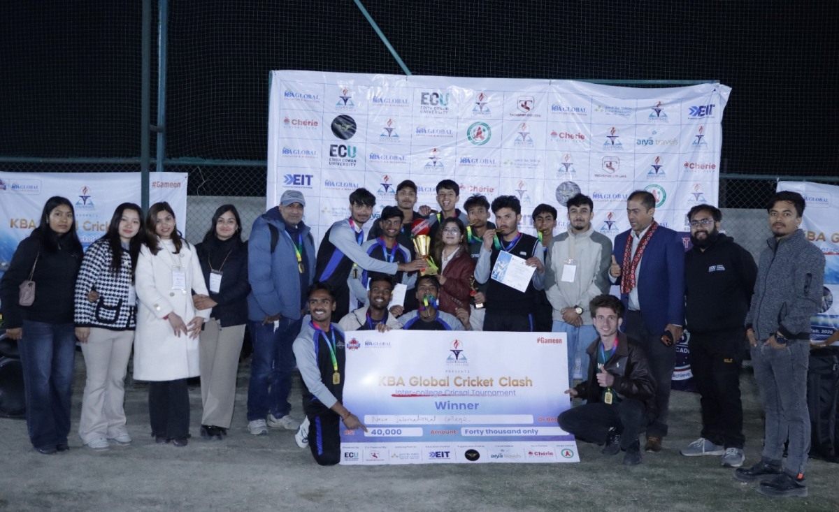 केबिए ग्लोबल क्रिकेट क्ल्यास २०२६ को उपाधि नासा कलेजलाई