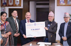 ओरिएन्टल इन्स्योरेन्सले पुनर्निर्माण कोषमा गर्‍यो सहयोग