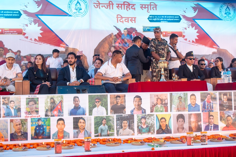 जेनजी सहिद परिवारद्वारा गोल्यान ग्रुपका अध्यक्ष अक्षय गोल्यान सम्मानित