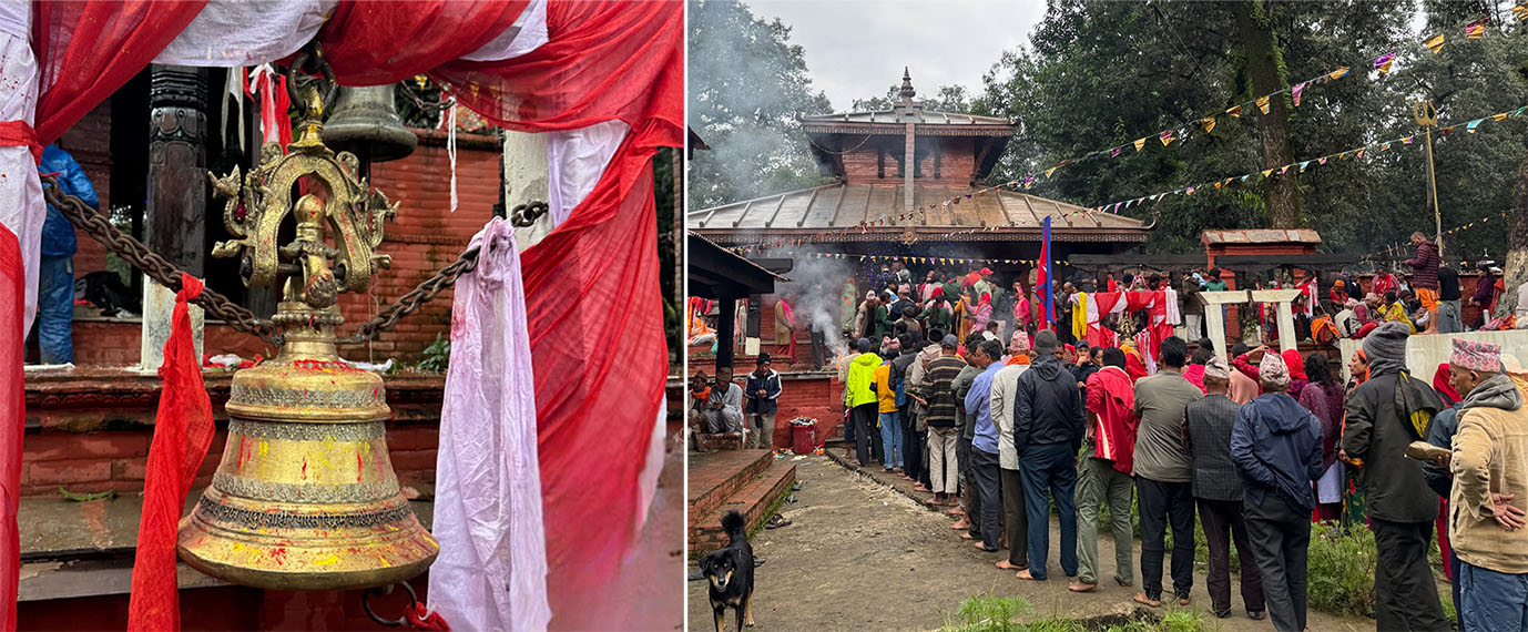 नाट्येश्वरी मन्दिरमा सय किलोको घण्ट