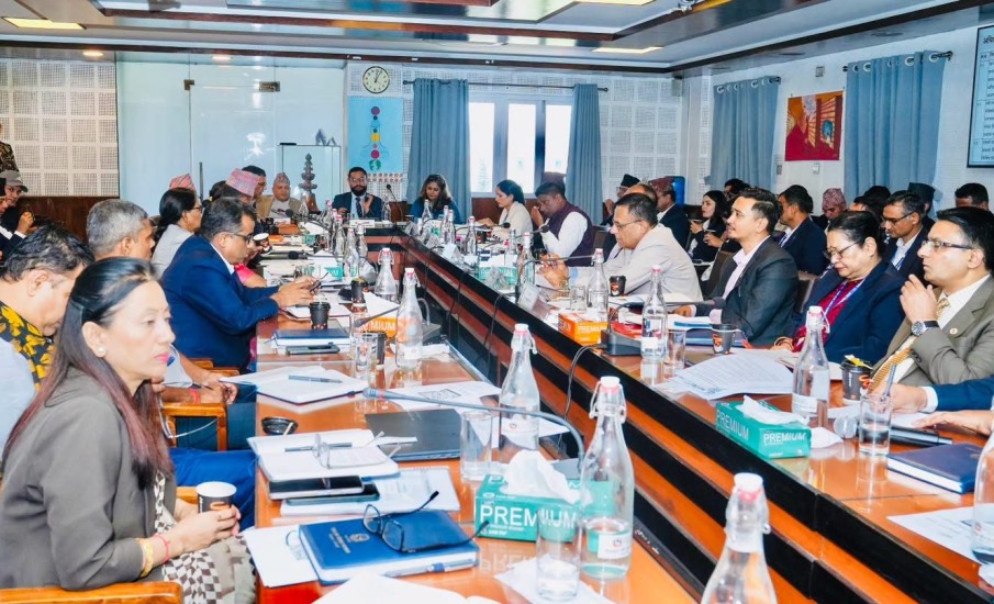 शिक्षामन्त्री पोखरेलद्वारा सातै प्रदेशका शिक्षामन्त्रीसँग छलफल